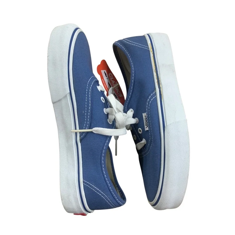 Vans Authentic Kids Classic Blue Canvas Low Top Lace Up‎ Sneakers Shoes KIDS 3.5